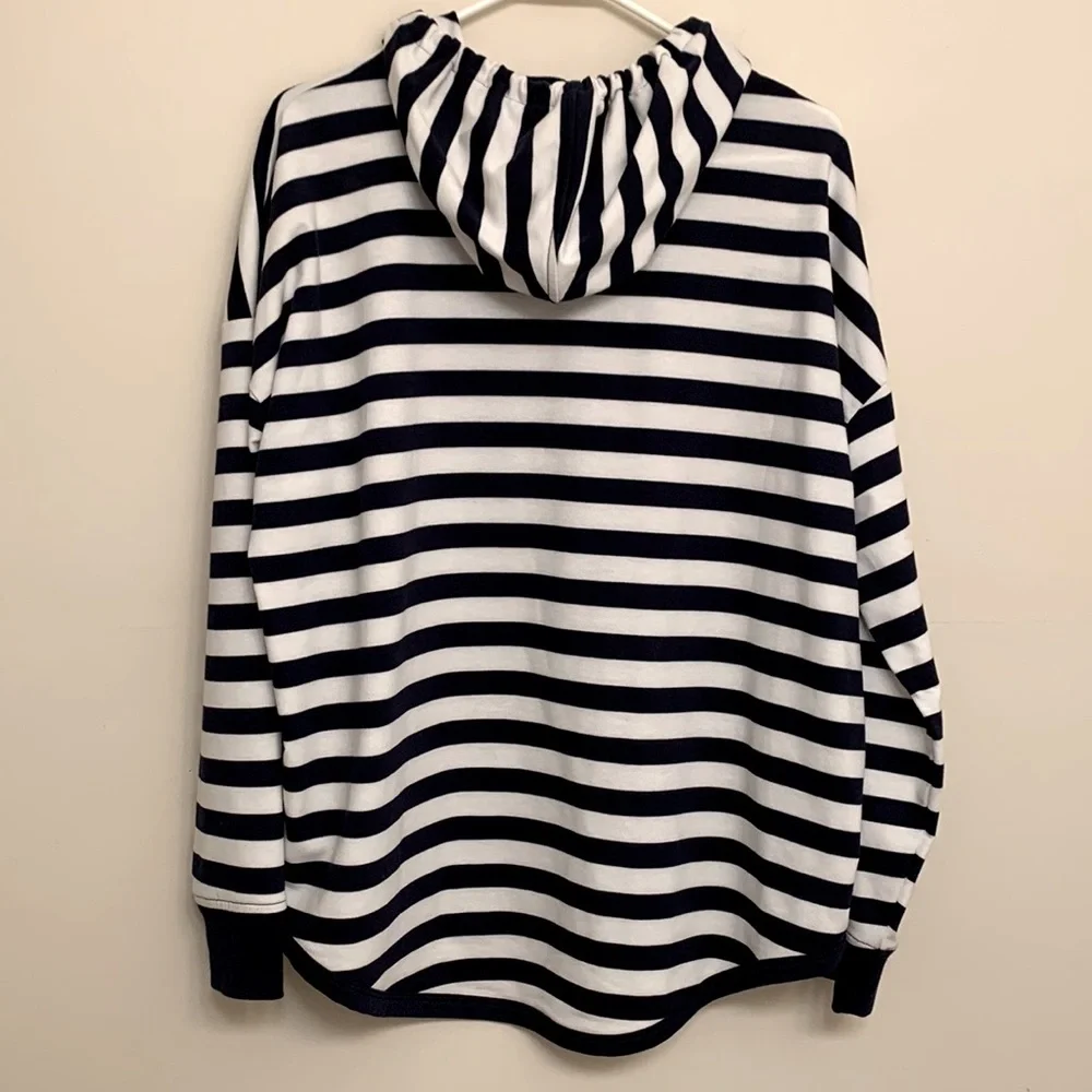 Michael Kors Navy White logo Hoodie - Picture 2 of 12